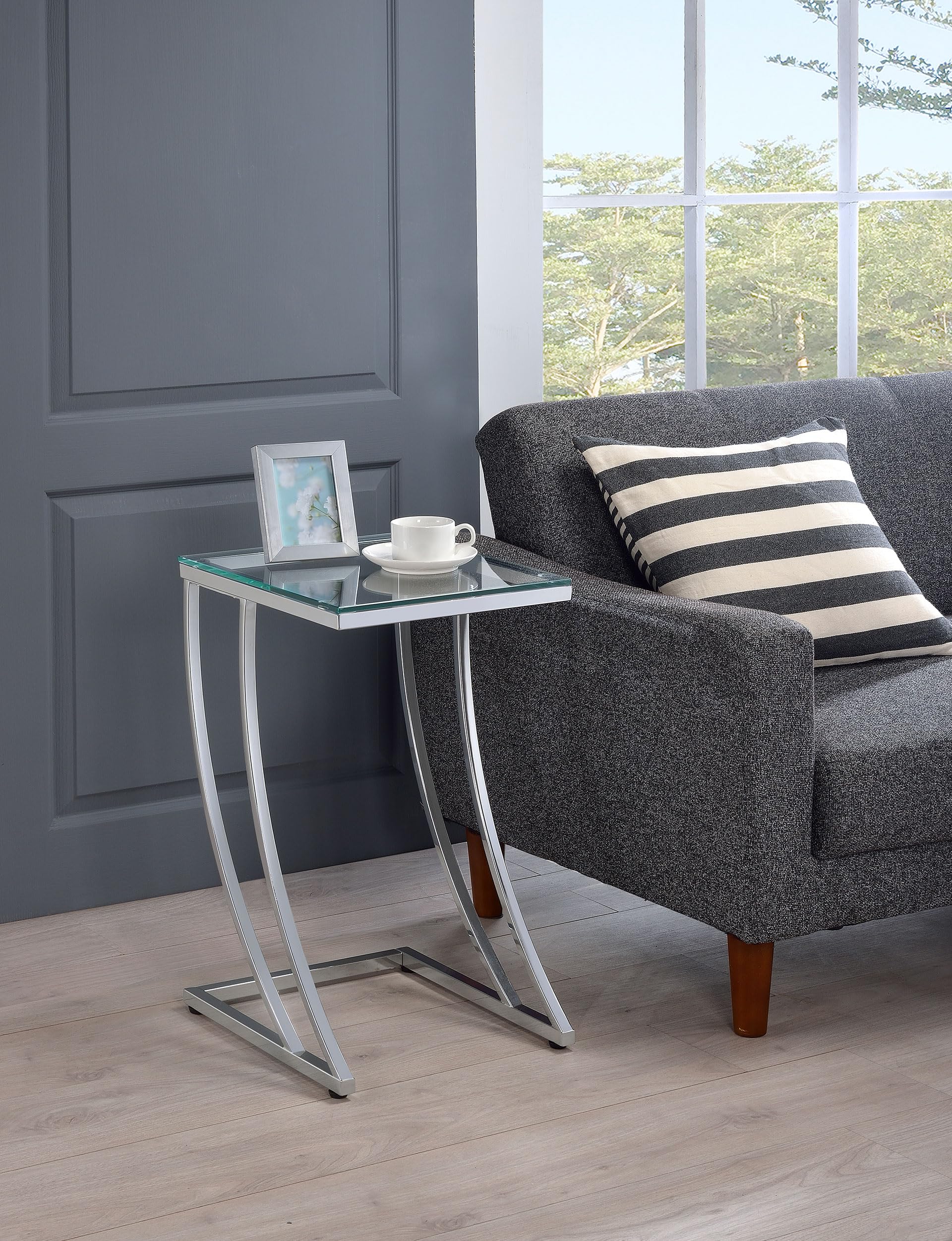 Amazon｜コースター ホーム家具 - ケイデン - ガラスと金属 - 13インチ